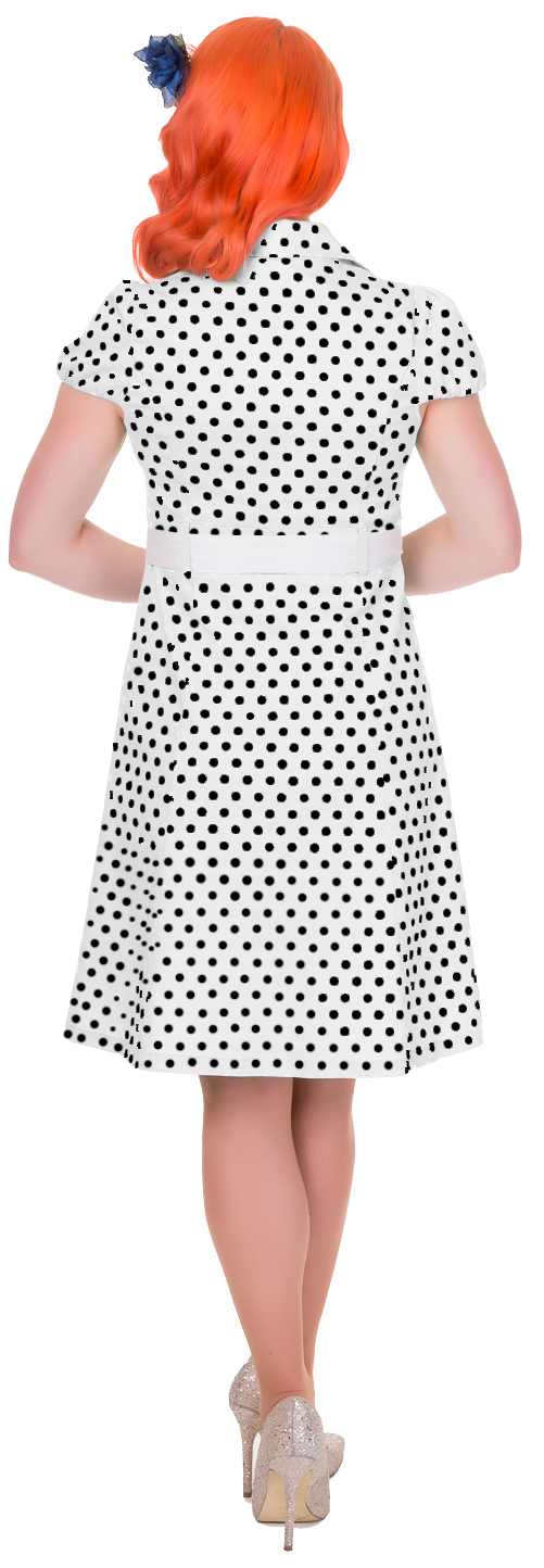 Zelda Vintage Shirt Day Dress in White