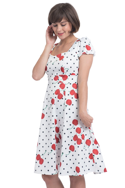 Claudia Cherry & Polka Dot Swing Dress