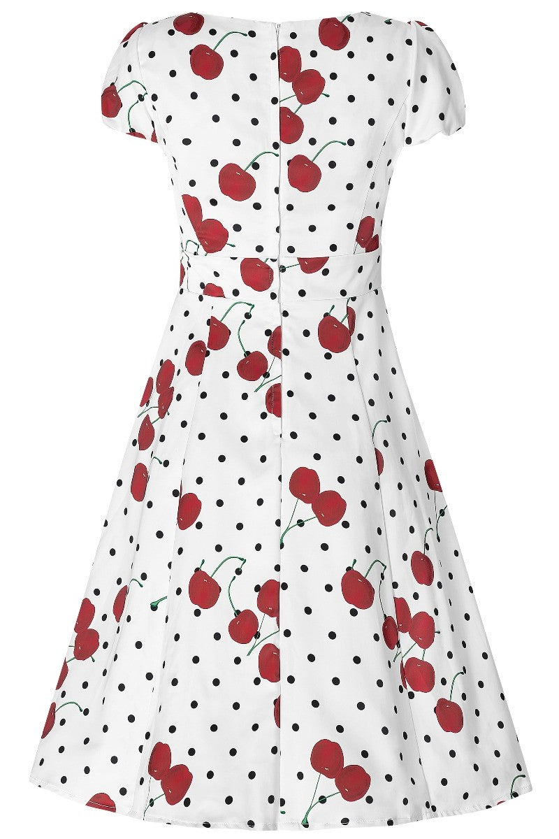 Claudia Cherry & Polka Dot Swing Dress