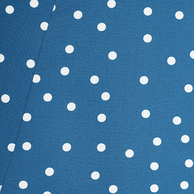 Claudia Flirty Fifties Style Dress Peacock Blue & White Polka Dots