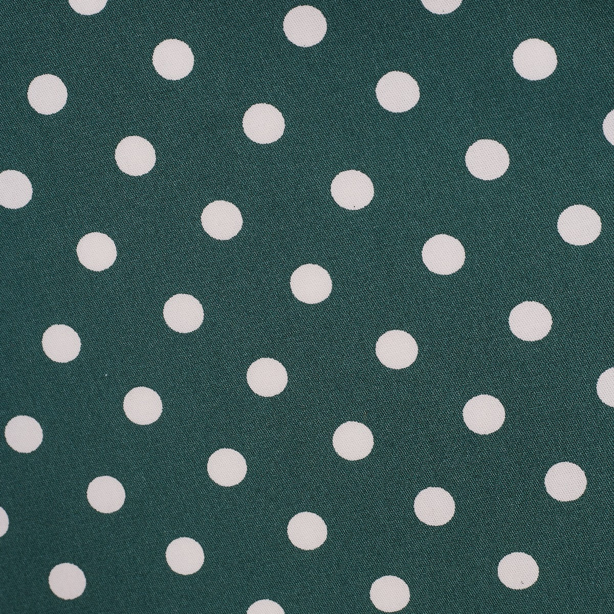 Claudia Fifties Style Dress - Smoke Pine Green & White Polka Dots