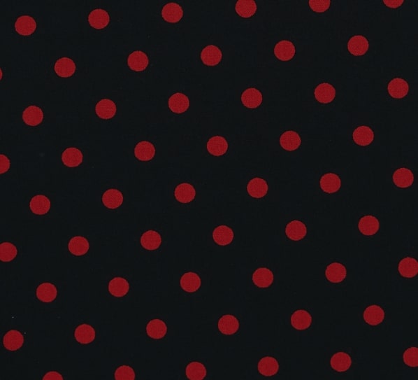 Claudia Flirty Fifties Polka Dot Dress in Black-Red