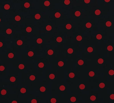 Claudia Flirty Fifties Polka Dot Dress in Black-Red