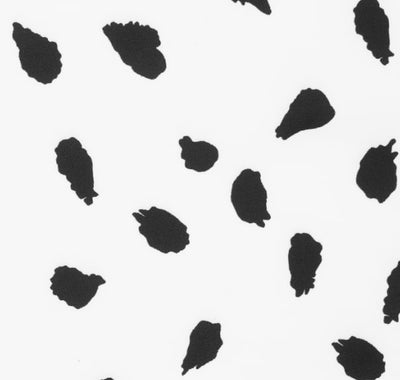 Annie Retro Swing Dress in White and Black Spots