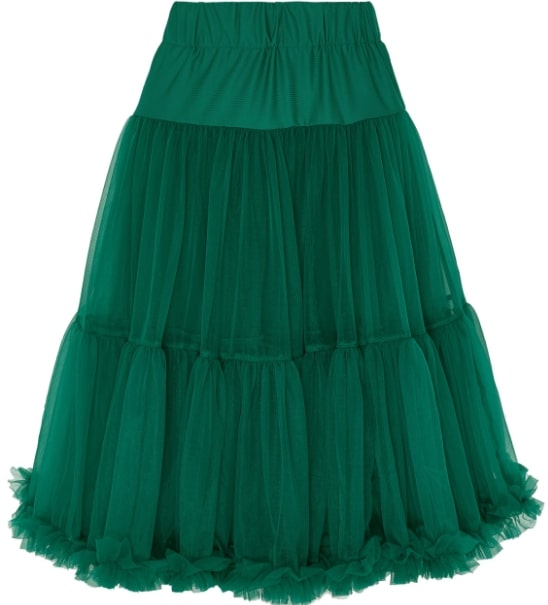 Soft Fluffy Nylon Petticoat 65cm-25.5 Inches in Green