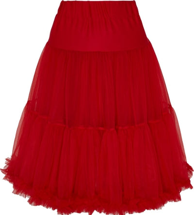 Soft Fluffy Nylon Petticoat 65cm-25.5 Inches -  Red