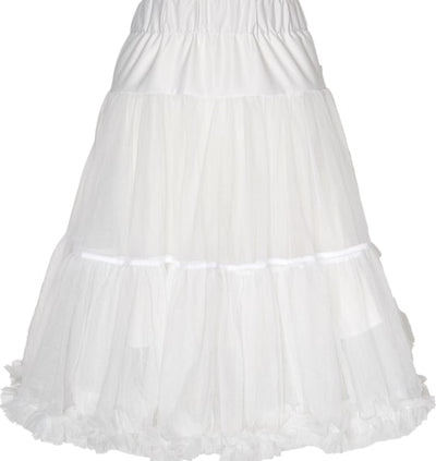 Soft Fluffy Nylon Petticoat 65cm-25.5 Inches -  White
