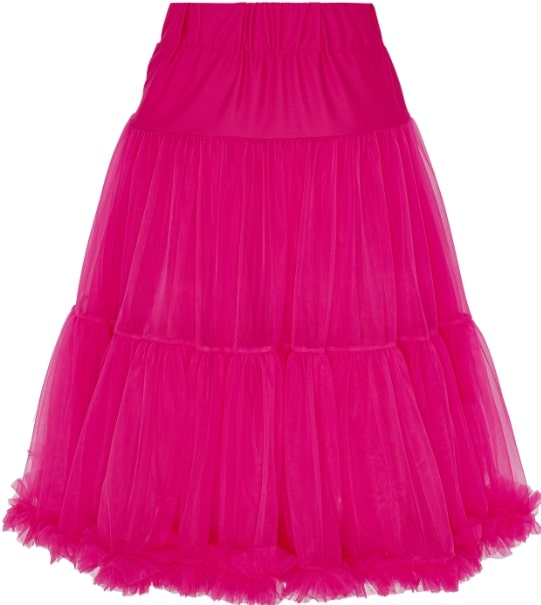 Soft Fluffy Nylon Petticoat 65cm-25.5 Inches -  Hot Pink