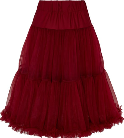 Soft Fluffy Nylon Petticoat 65cm-25.5 Inches -  Burgundy