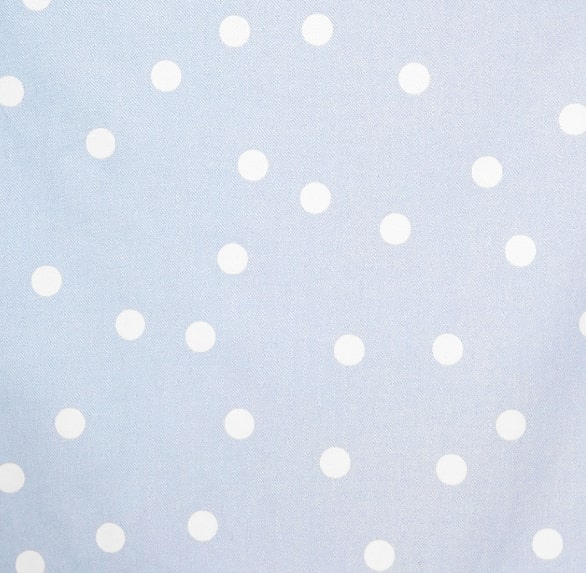Lily Off The Shoulder Polka Dot Evening Dress Baby Blue & White