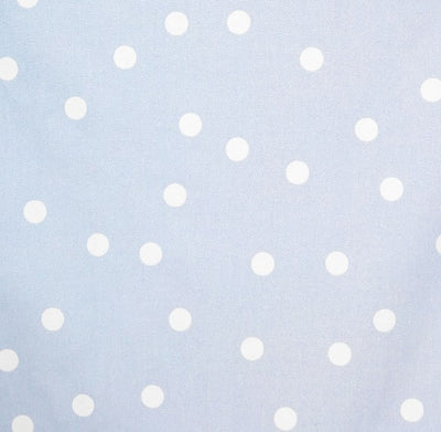 Lily Off The Shoulder Polka Dot Evening Dress Baby Blue & White