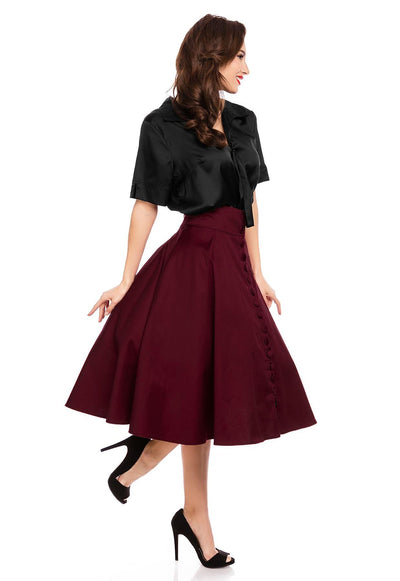 Ruby Short Sleeve Tie Blouse in Satin Black