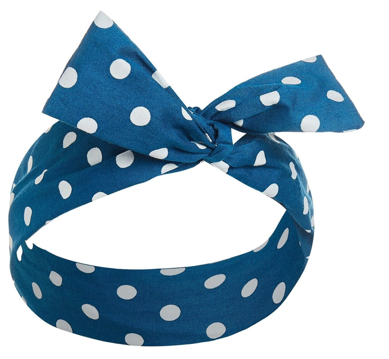 50's inspired Bow Tie headband in Red/Big White Polka dots