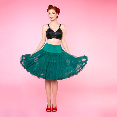 Soft Fluffy Nylon Petticoat 59cm-23 Inches in Green