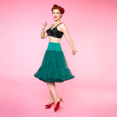 Soft Fluffy Nylon Petticoat 65cm-26 Inches in Green