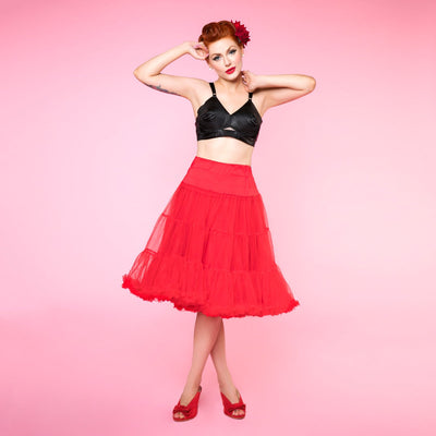 Soft Fluffy Nylon Petticoat 65cm-26 Inches in Red