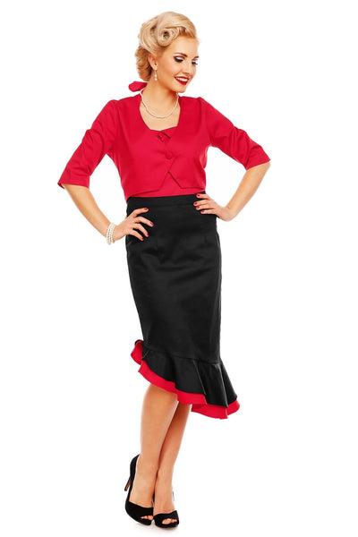 Carmen Heart Button Halter Top in Red