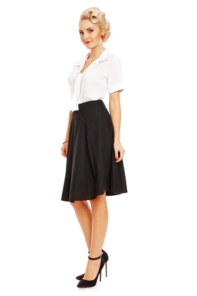 Venus Van Chic Suzie Pleated Skirt in Black