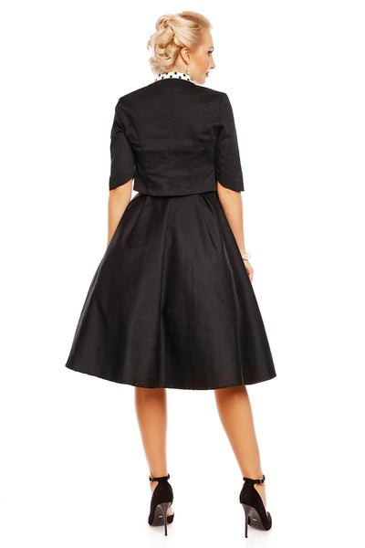 Lisette Half Sleeve Bolero Shrug Jacket in Black