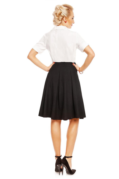 Venus Van Chic Suzie Pleated Skirt in Black
