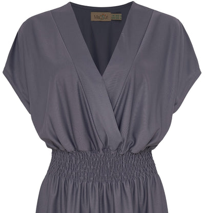Kimono Summer Maxi Dress in Grey