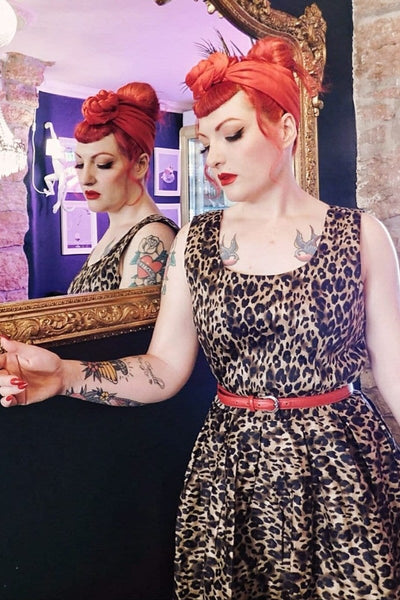 Amanda Leopard Print Swing Dress7
