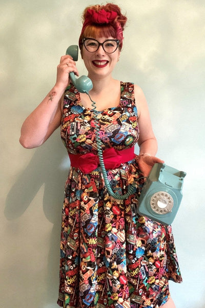 Amanda Pop Art Swing Dress4