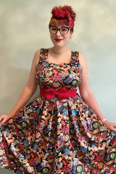 Amanda Pop Art Swing Dress5
