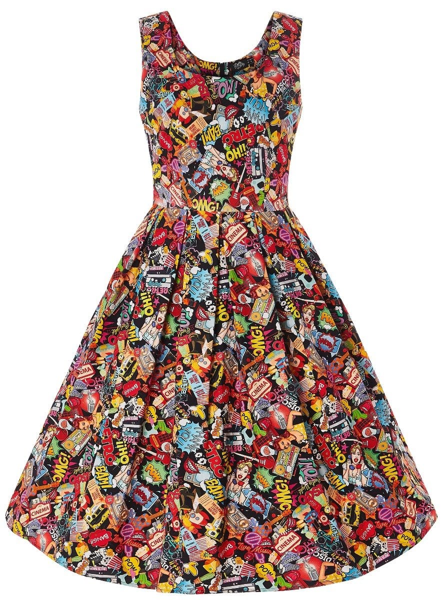 Amanda Pop Art Swing Dress6