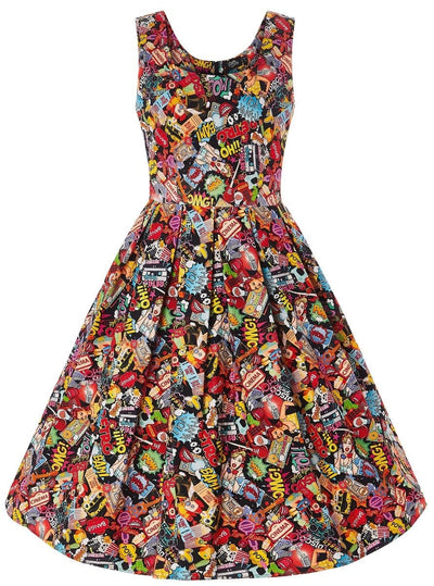 Amanda Pop Art Swing Dress6
