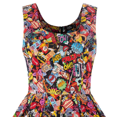 Amanda Pop Art Swing Dress7