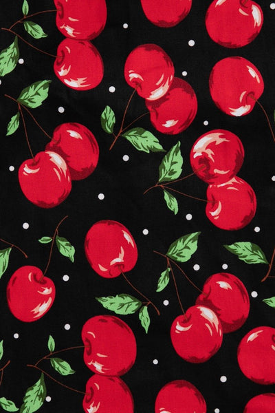 Woman's Black Cherry Swing Dress