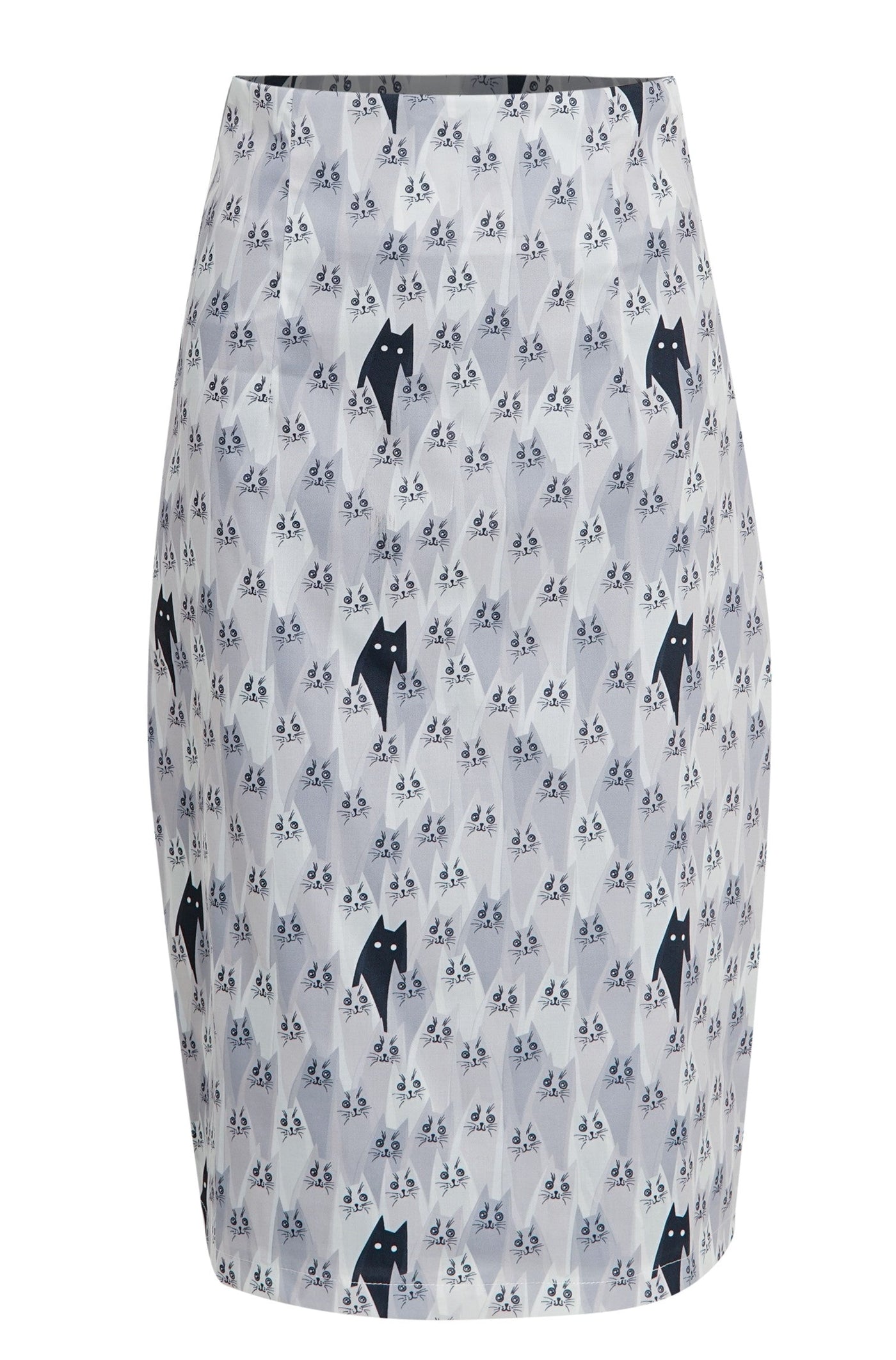 Falda White Cat Wiggle Skirt