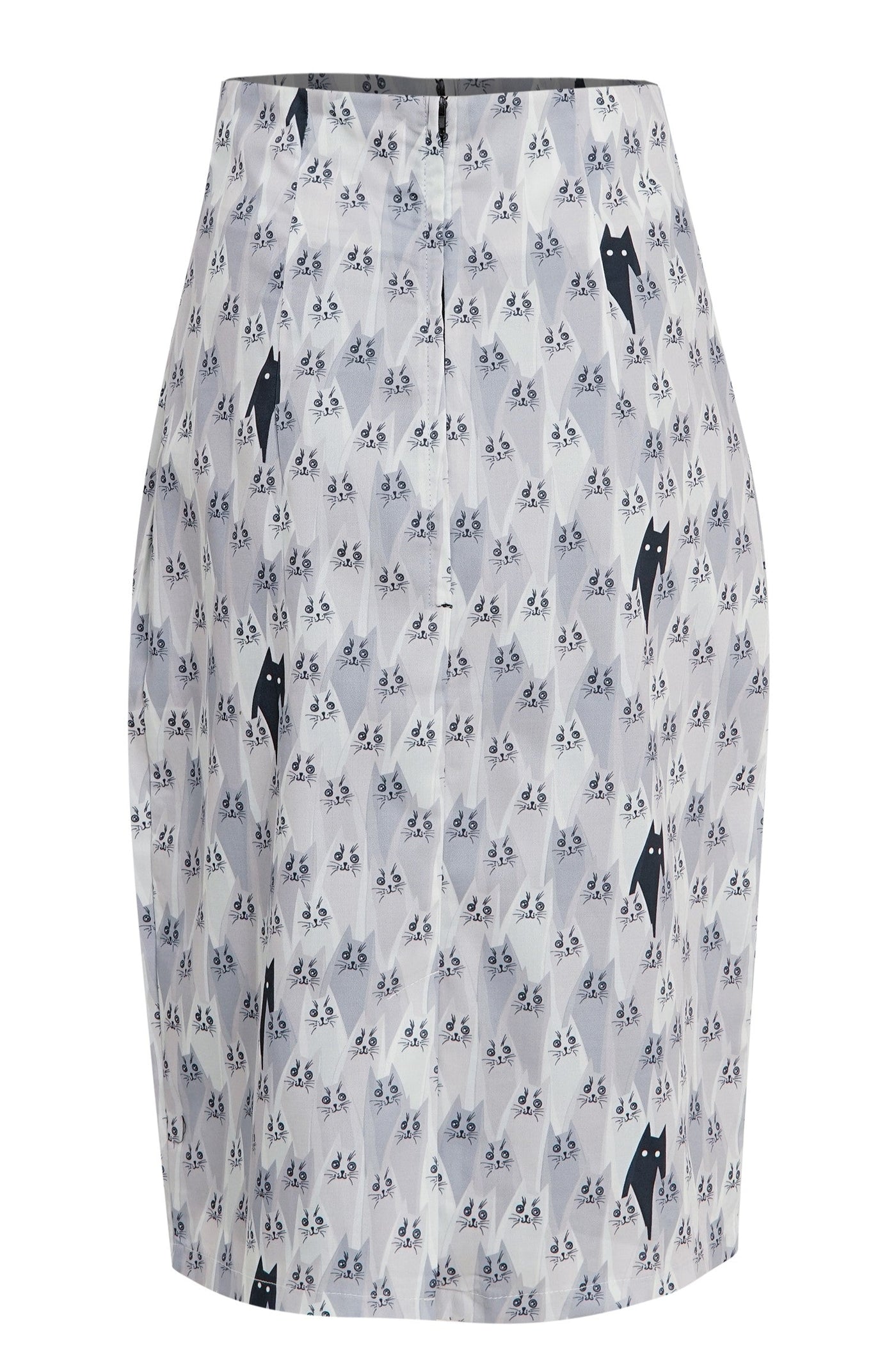 Falda White Cat Wiggle Skirt