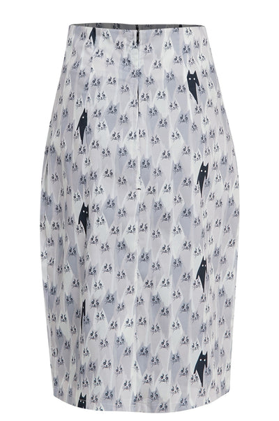 Falda White Cat Wiggle Skirt