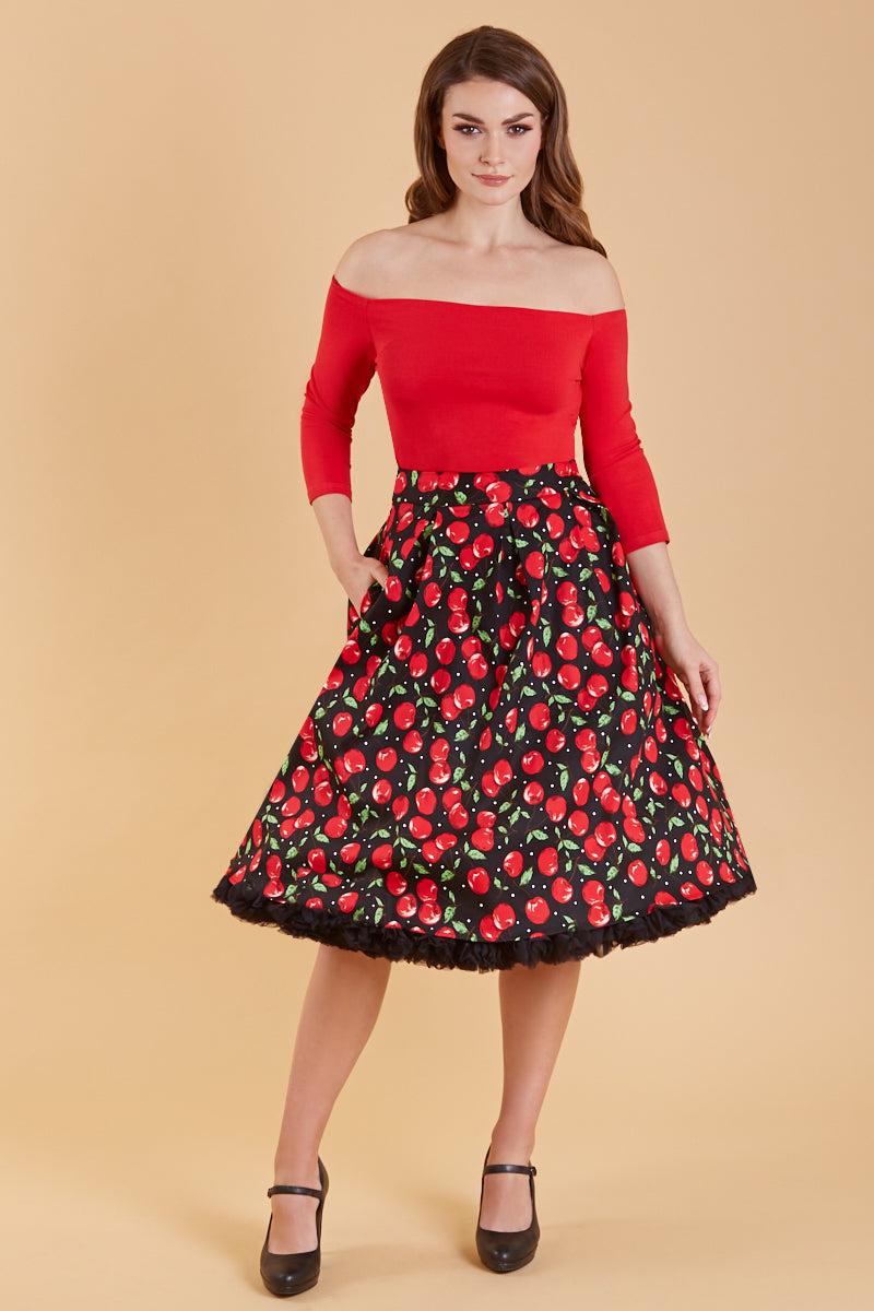Retro Cherry Swing Skirt