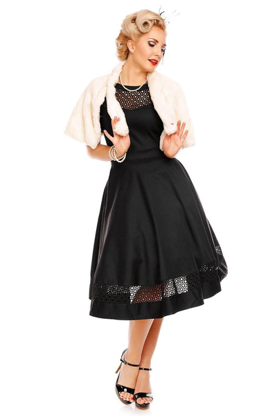 Tess Lace Sleeved Dress in Black3