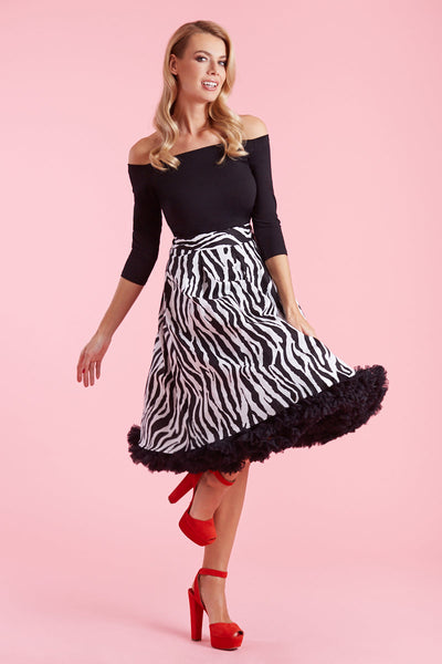 EU STOCK Gloria Bardot Rockabilly Top in Black