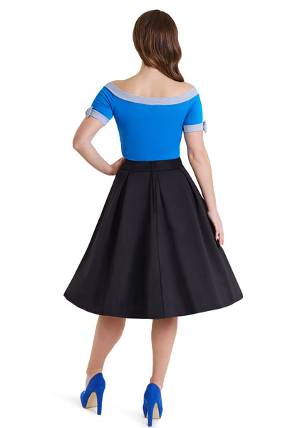 Layla Off Shoulder Navy Blue Top