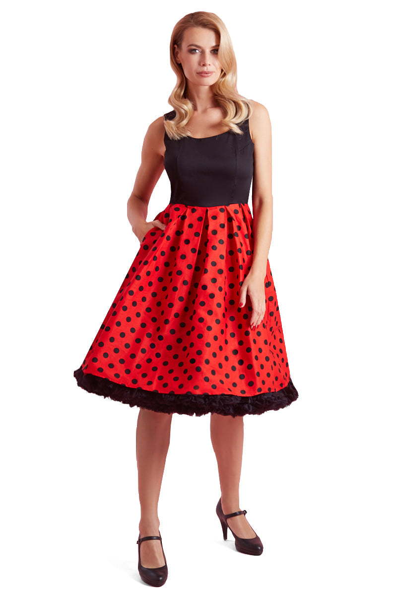 Cute Polka Dot Amanda Flared Dress