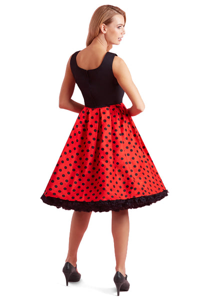 Cute Polka Dot Amanda Flared Dress