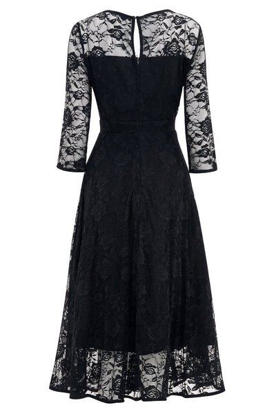 Woman's Black Formal Lace Dress