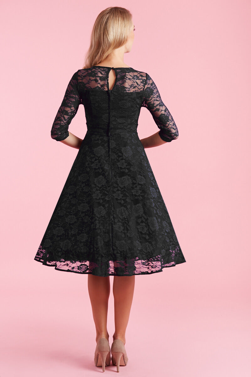 Woman's Black Formal Lace Dress