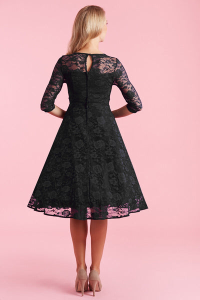 Woman's Black Formal Lace Dress