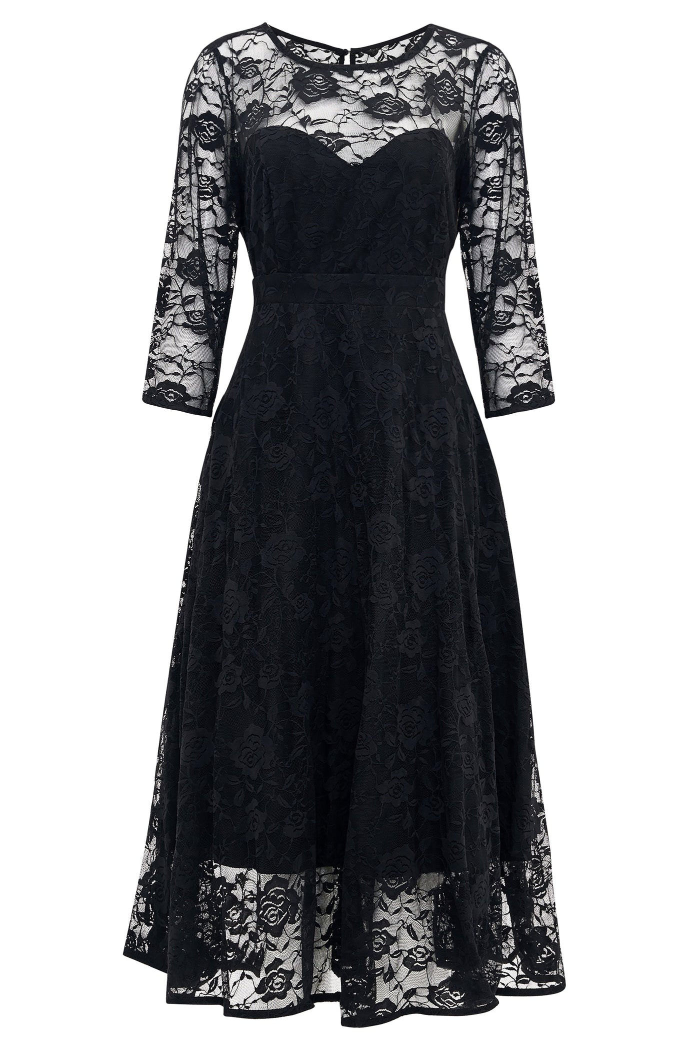 Woman's Black Formal Lace Dress