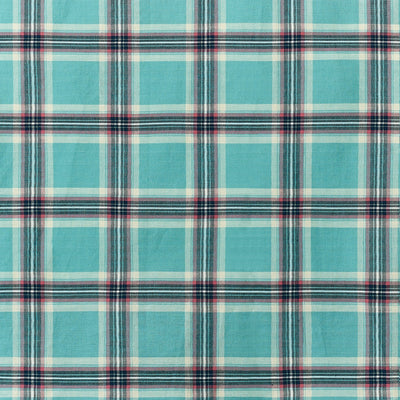 Woman's Rockabilly 1950's Check Halterneck Dress in Turquoise