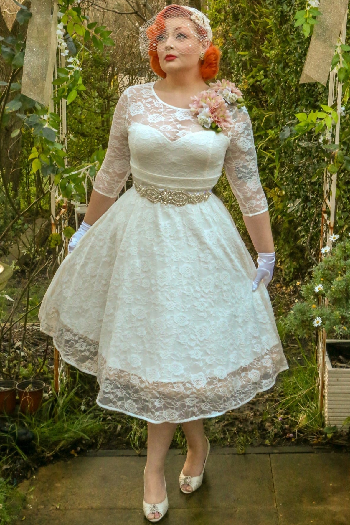 Madeline White Lace Bridal Dress