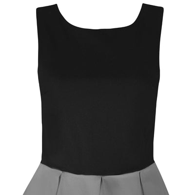 PRE ORDER Anna Adorable Striped Swing Dress in Black-Grey
