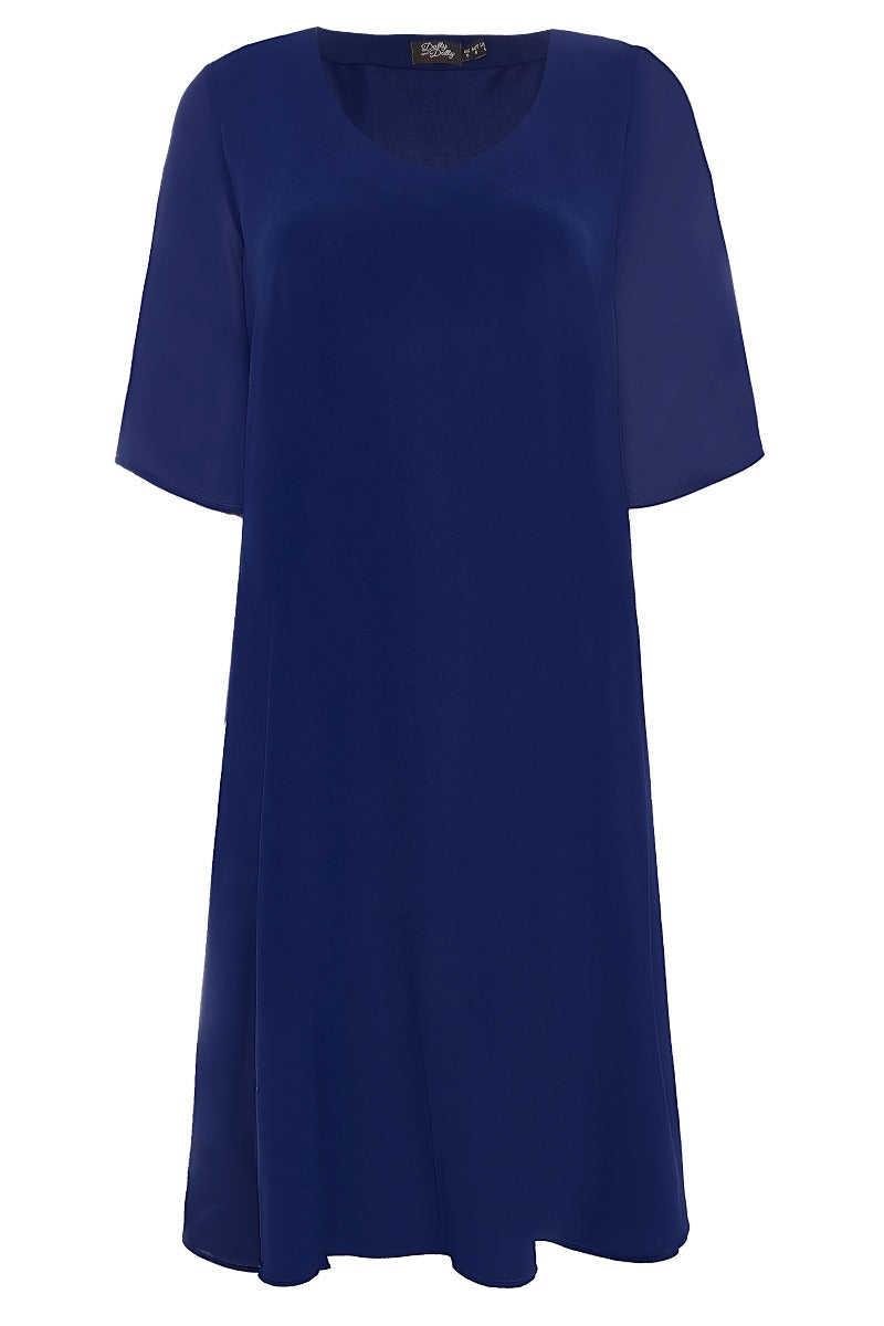  Chiffon dress in Royal Blue