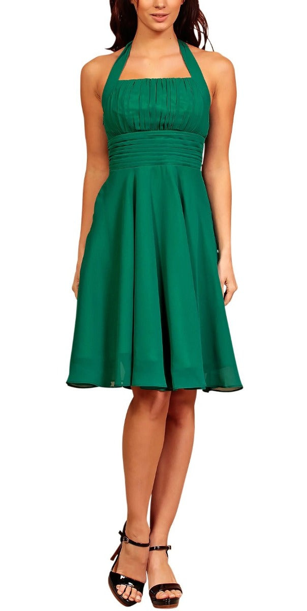 Women's Green Cocktail Chiffon Dresses